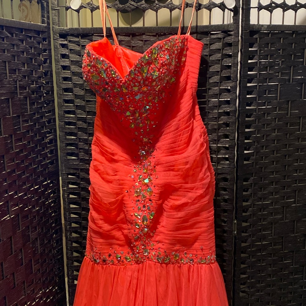 Beyond Division of Jovani Pink Rhinestone Dress Size 8